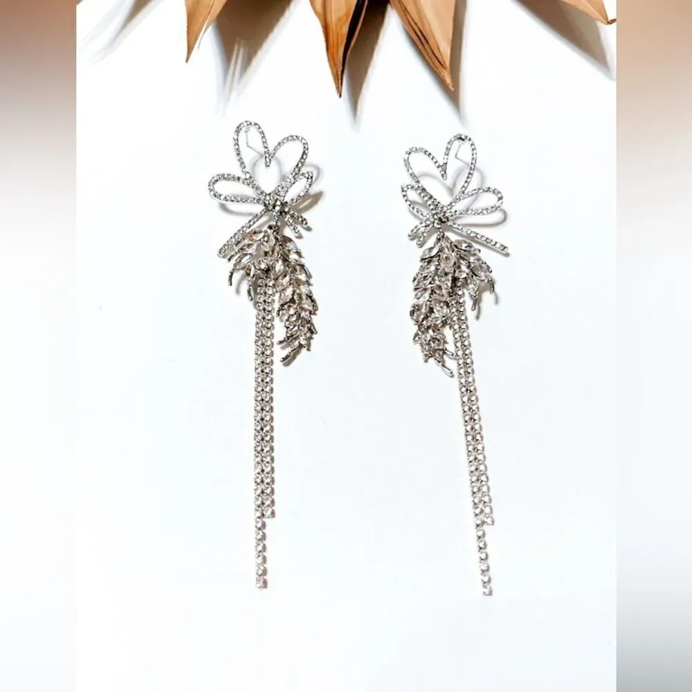 Rhinestone drop earrings S512